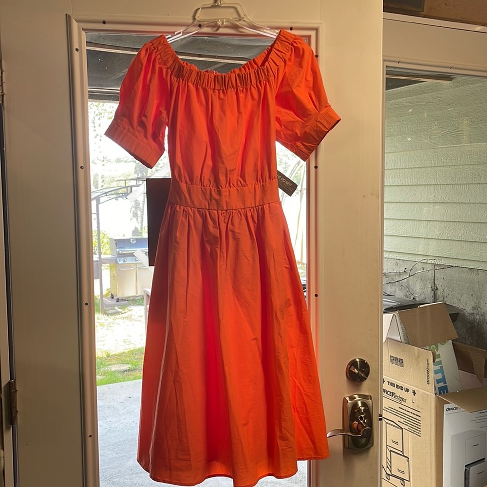 Eva Mendes Orange dress NWT